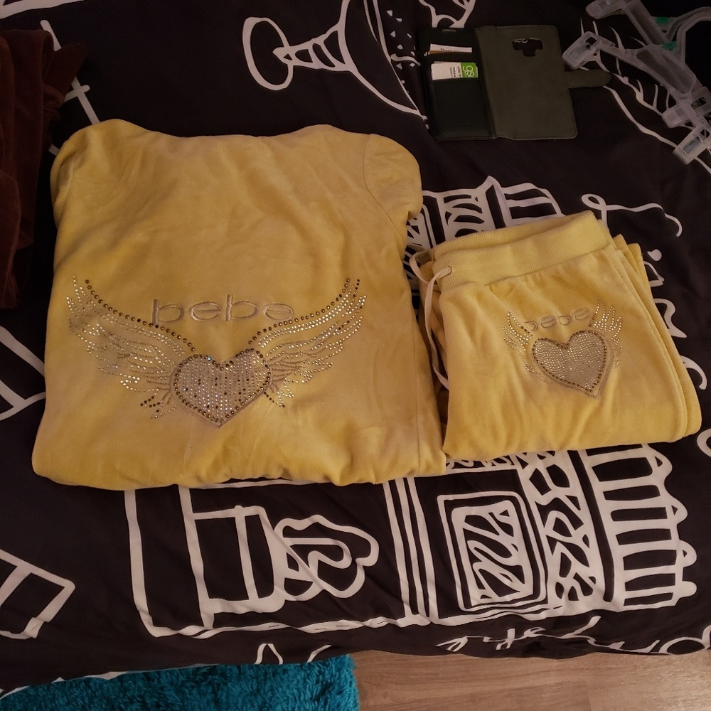 Bebe 2 piece velour suits